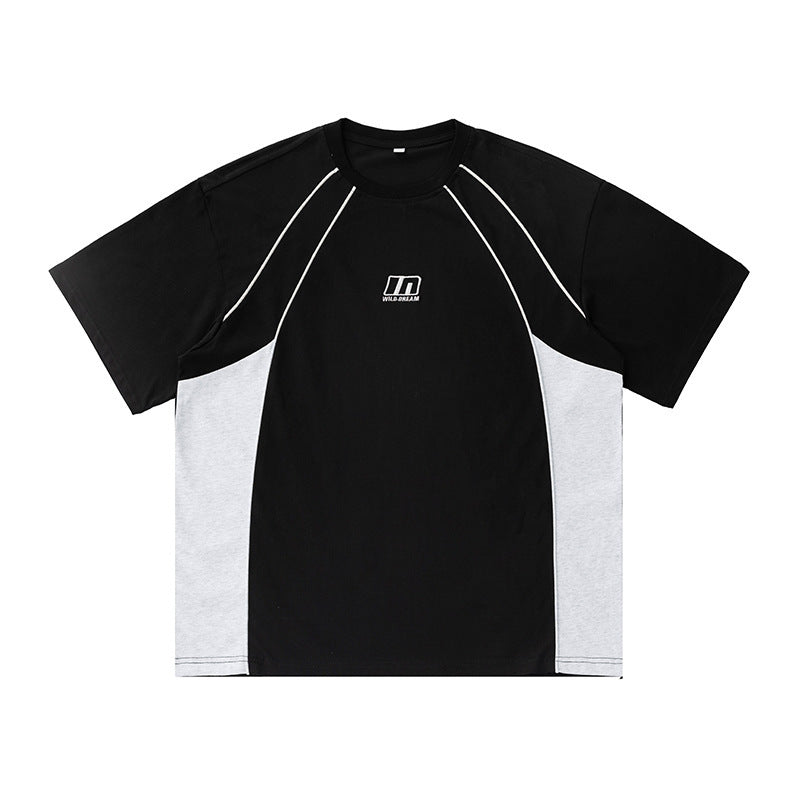 Embroidered short sleeved T-shirt for men