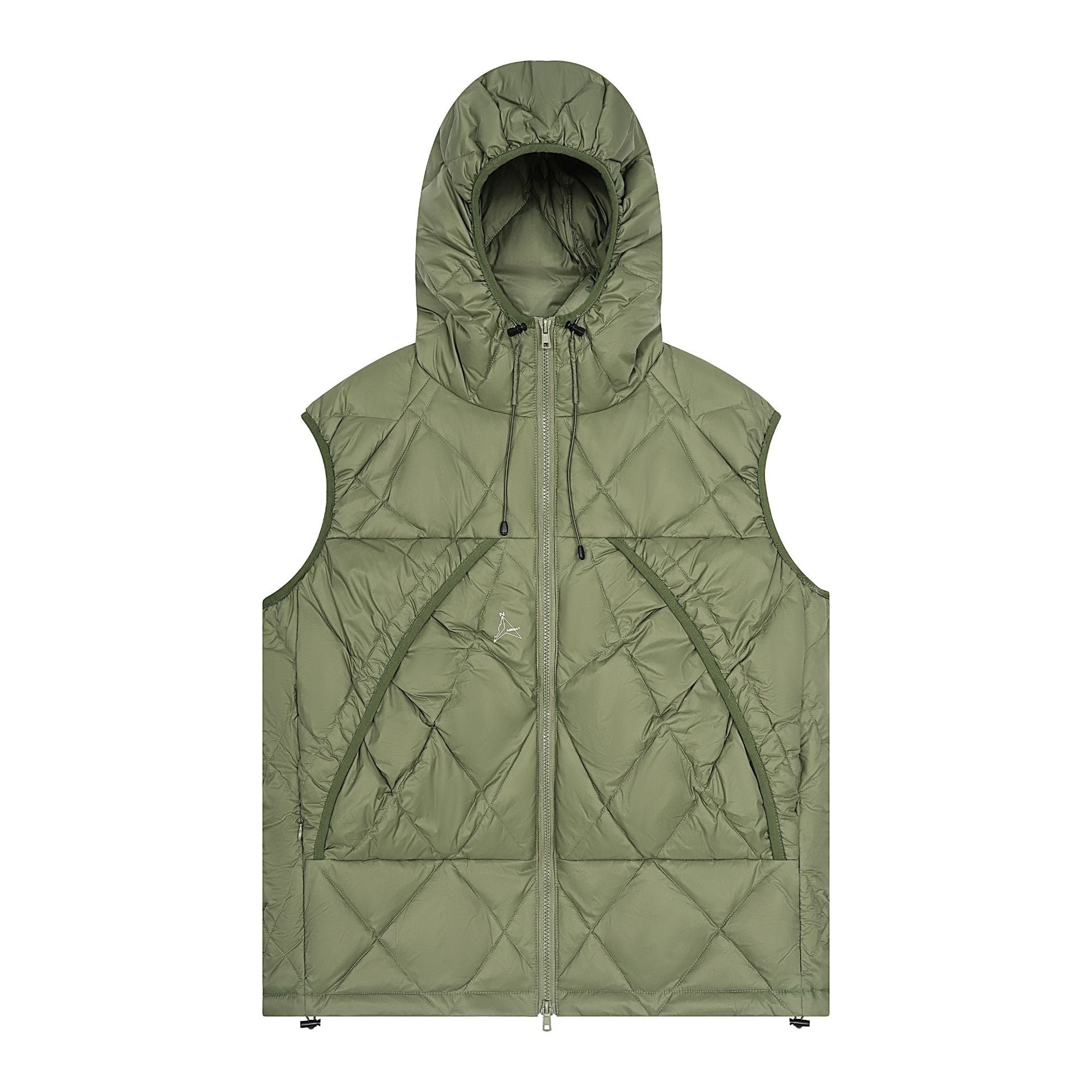 Hooded Vest for Men, Winter Warm Thick Down Vest, Casual Sport Running Vest